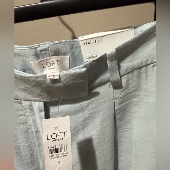 LOFT Soft Light Blue Women's Trousers - Picture 4 of 6